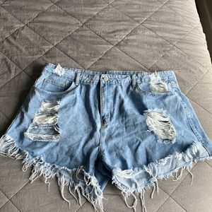 Ripped Jean Shorts from SHEIN - size 4XL